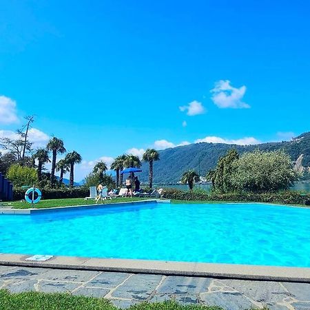 Idyllische Ferienwohnung In Bissone Bagian luar foto