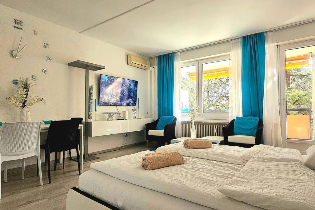 Idyllische Ferienwohnung In Bissone Bagian luar foto