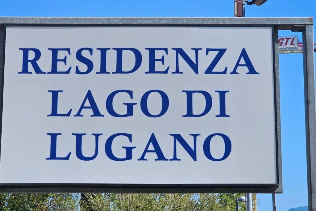 Idyllische Ferienwohnung In Bissone Bagian luar foto